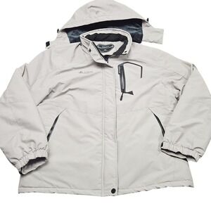 Moerdeng‎ Insulated Winter Jacket 2XL Gray Hooded Fleece Lined Outdoor